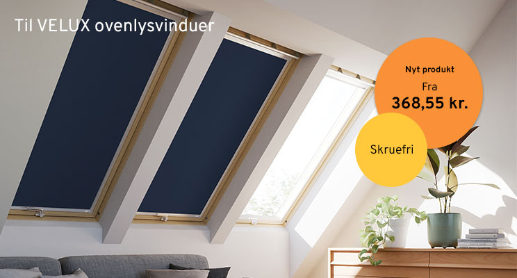 Mørklægningsgardiner uden skruer til VELUX vinduer